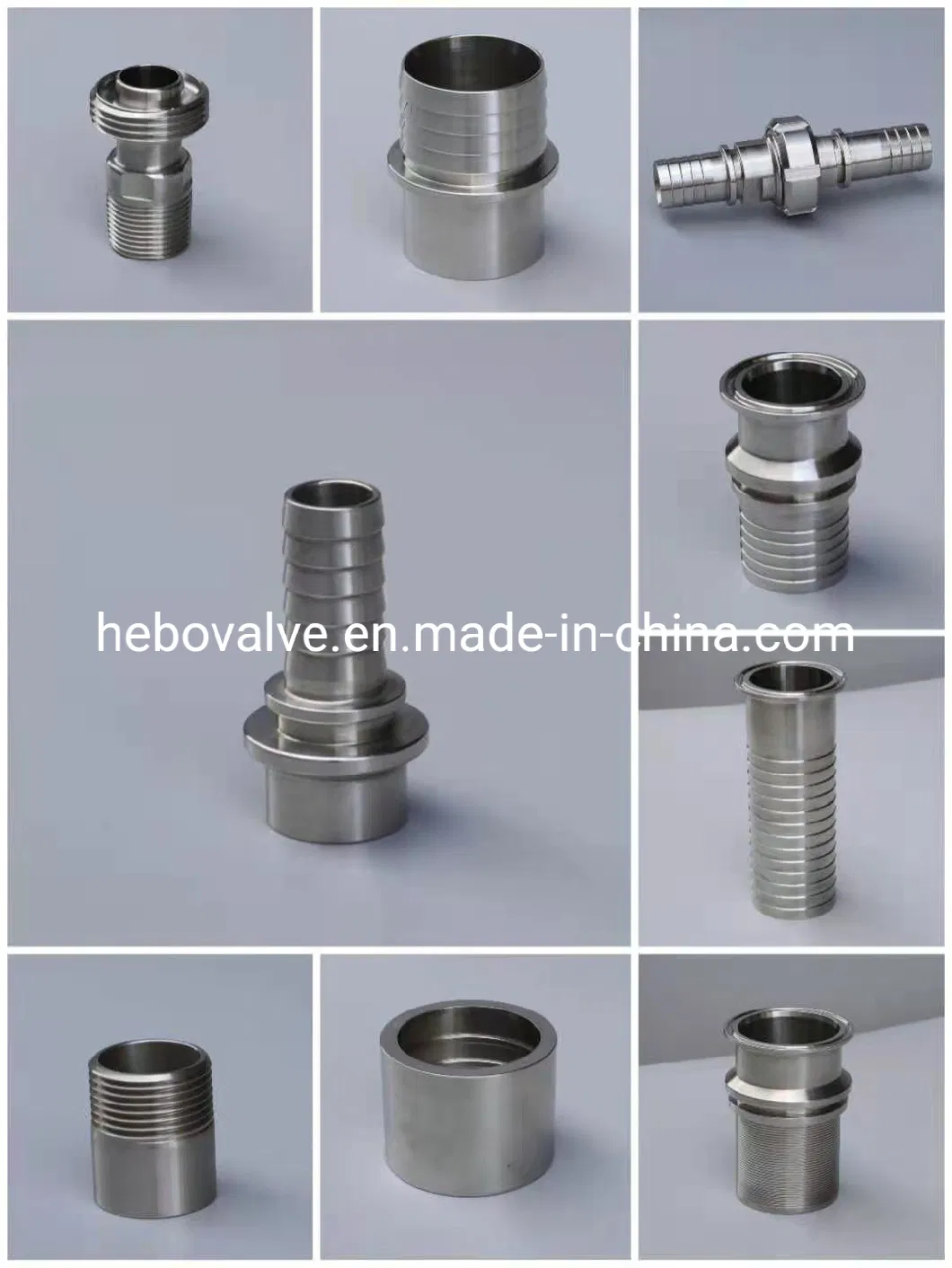 SS304/316L Sanitary Stainless Steel Fittings Hose Nipple for Piping System